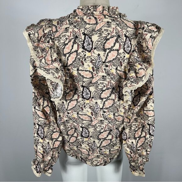 ❤️ Atelier Reve Floral Paisley Boho Blouse 36 or 6 - Picture 3 of 13
